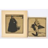 William Nicholson (1872-1949). HM The Queen and Lord Roberts. Two lithographs on paper from the
