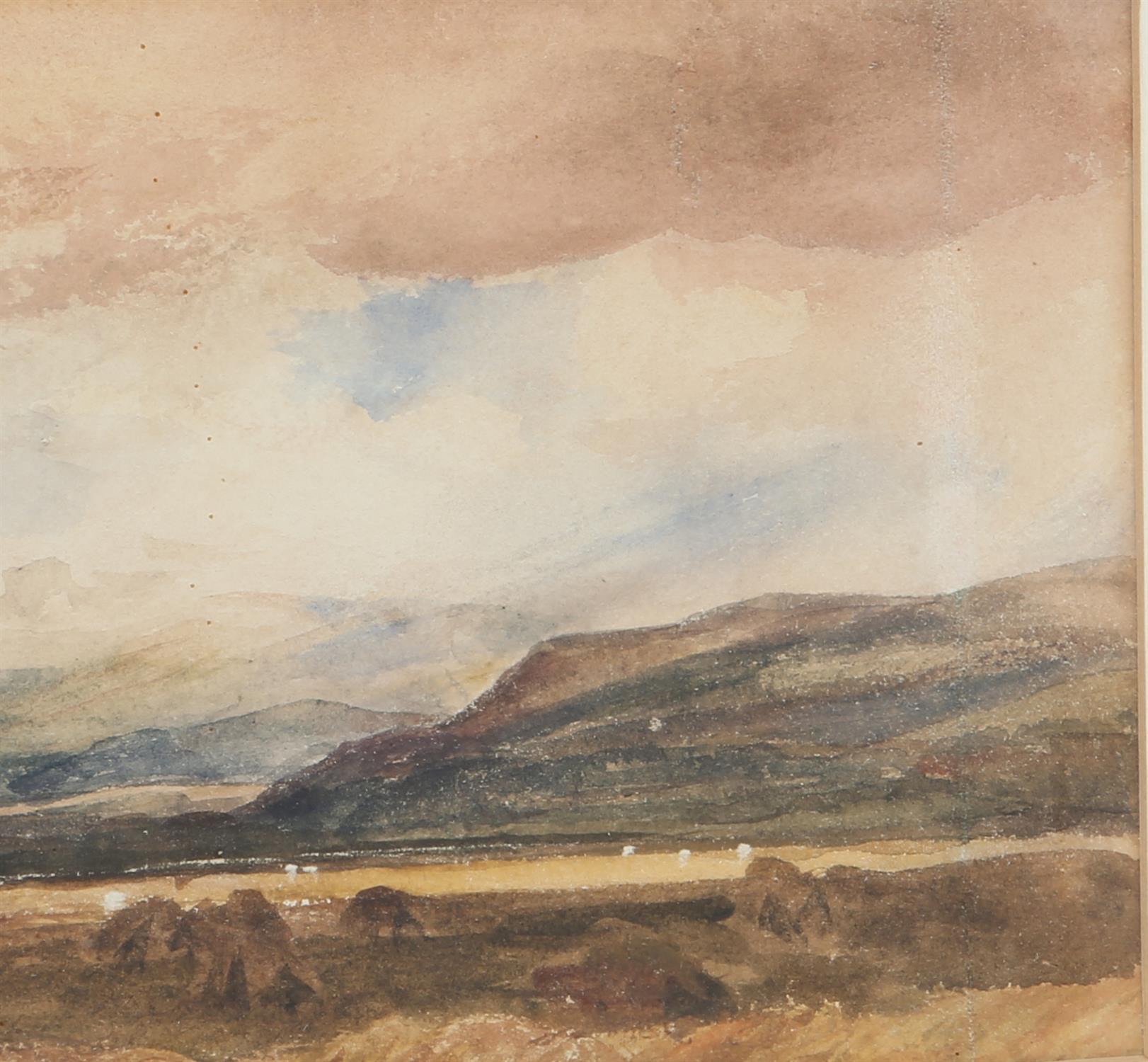 Peter De Wint (British, 1784-1849), 'The Cornfields, Storm Approaching', watercolour, unsigned, - Bild 5 aus 6