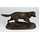 After P J Mene, Chien Epagneul Francais, a dog, signed to cast, foundry stamp for Suisse Freres, 17.