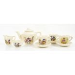 AMENDED DESCRIPTION Childrens 'Noddy and Big Ears' tea service, comprising tea pot, cream jug,