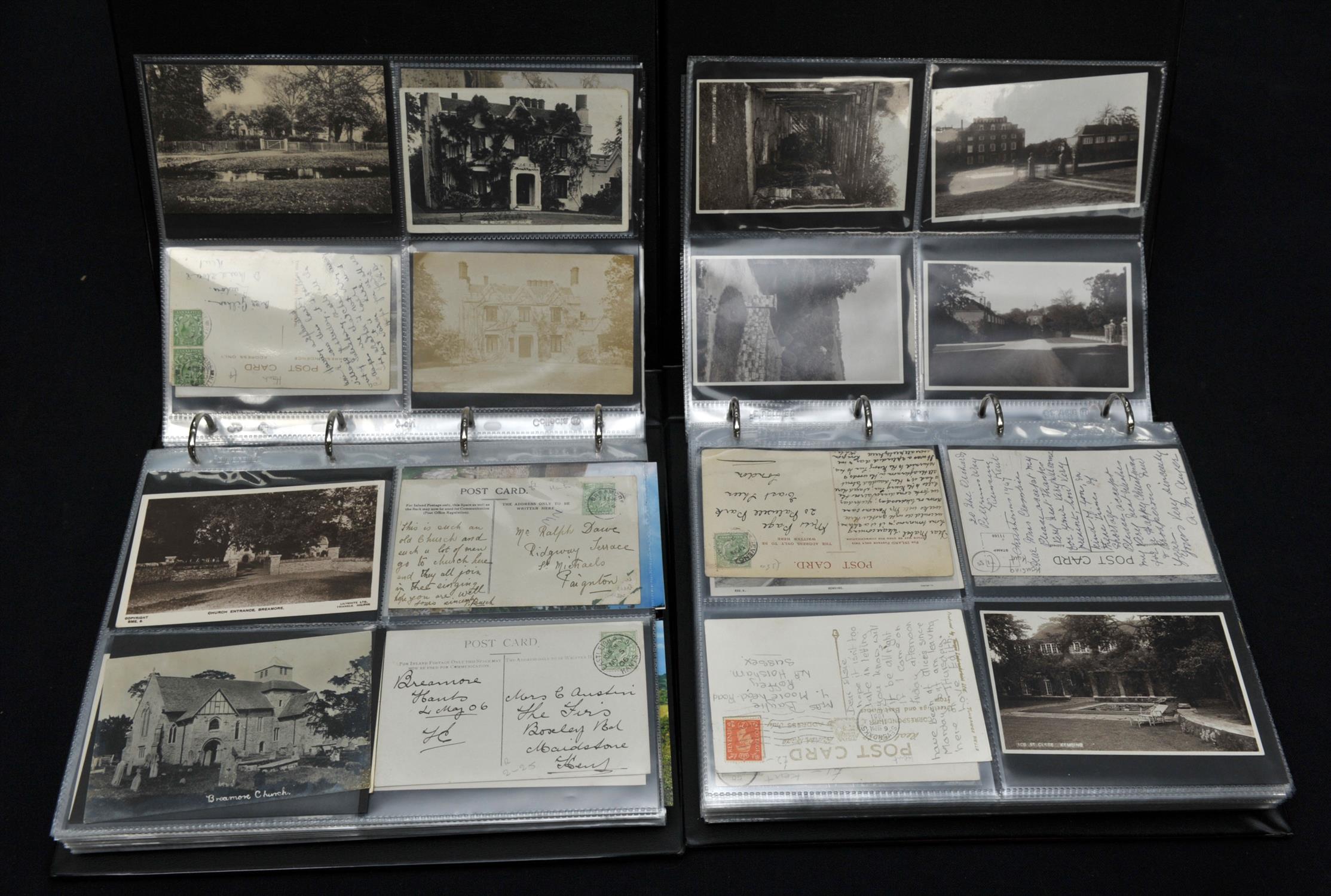 10 albums of postcards, mostly topographical