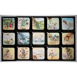 'Water Babies'. A complete set of 24 magic lantern slides. Early 20th century. In original slide