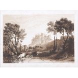 Joseph Mallord William Turner (1775-1851) ‘The Castle above the Meadows’. Etching by JMW Turner
