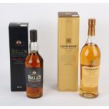 Glenmorangie Astar whisky, litre bottle in original carton, together with Bells Special Reserve