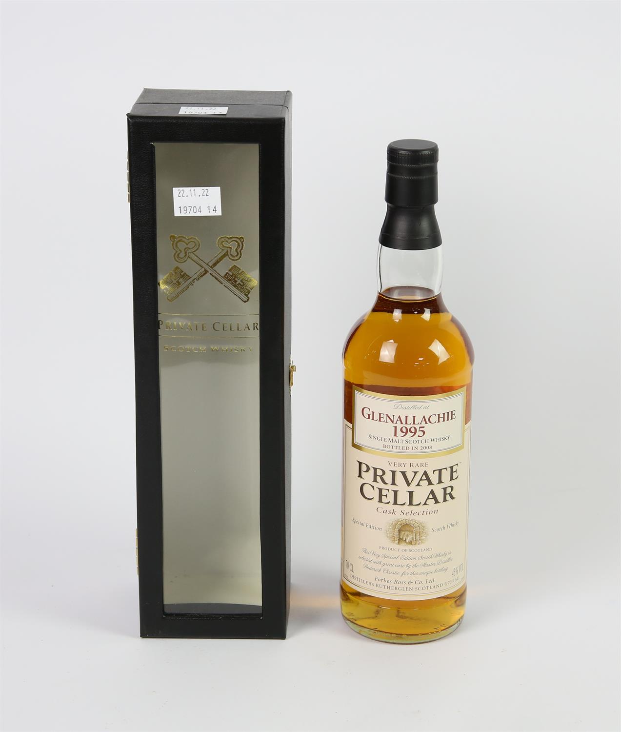 Private Cellar Cask Selection whisky, Glenallachie 1995, single bottle in original carton