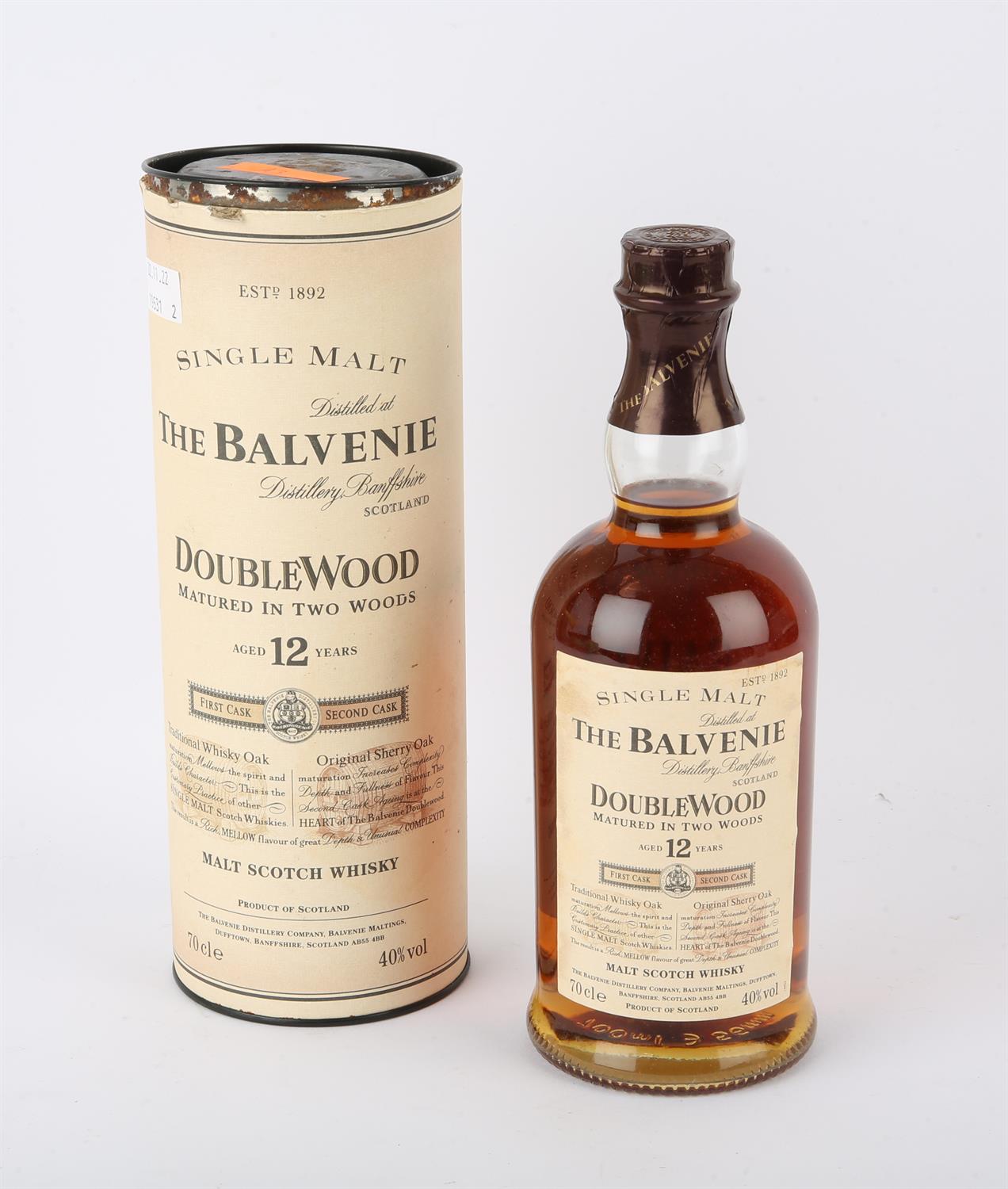 The Balvenie whisky, Double wood, 12year old, with carton, one bottle