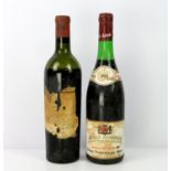 Mixed wines and spirits, Chateau Roudier, one bottle, Chateau Mouton Rotheschild 1990,