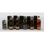 Two Johnnie Walker 12 Year Old Black Label whisky, single litre bottle's in original cartons,