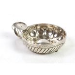 French silver wine taster, 18th Century, marks to handle, engraved to the rim, Adrien Raoul a