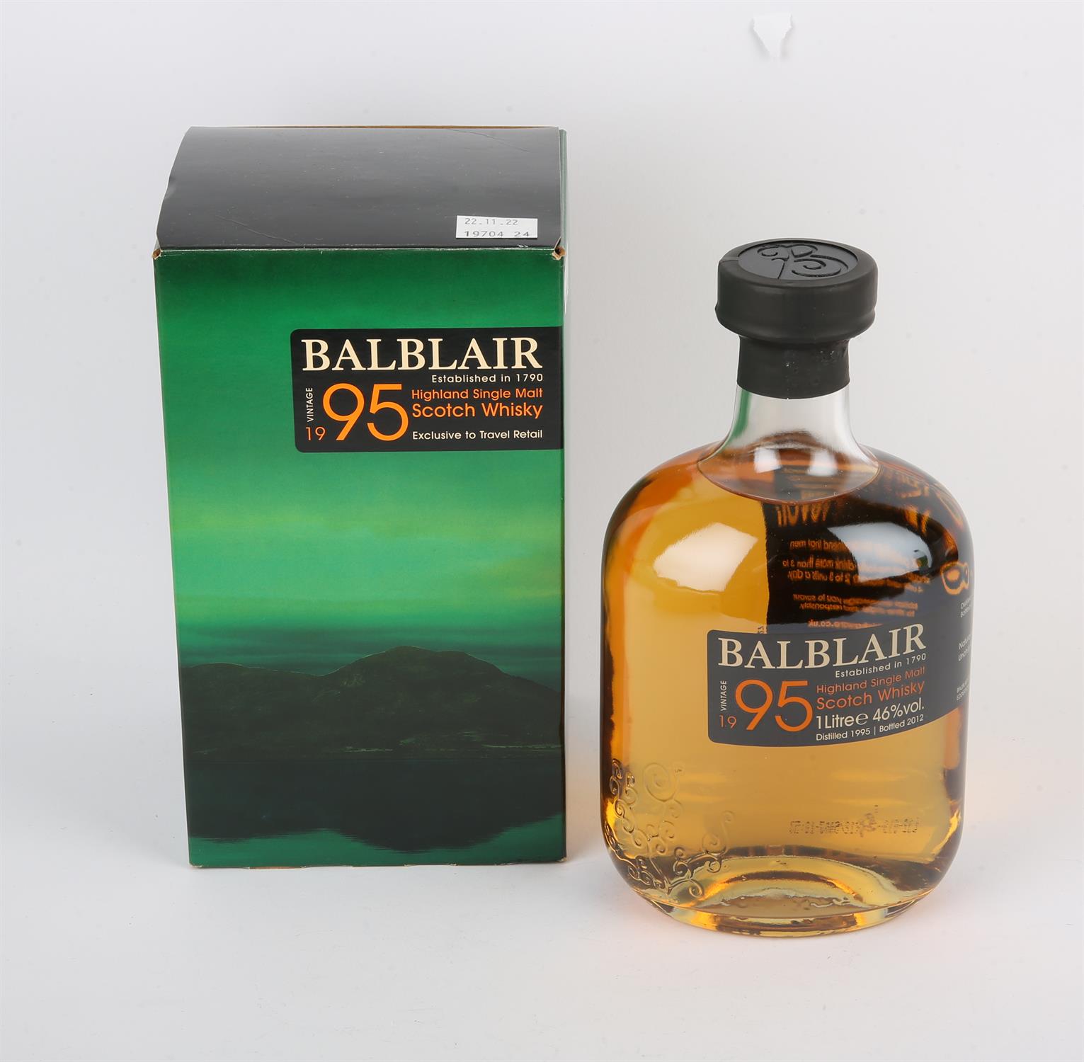 Balblair 1995 Vintage whisky, litre bottle in original carton