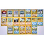 Pokémon TCG - Miscut/Misprinted Base Set Collection. This lot contains 19 miscut cards from the