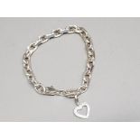 Original Thomas Sabo silver bracelet with heart pendant - 33.1g