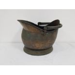 Antique copper coal scuttle