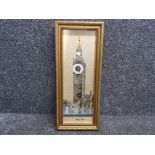 Gilt framed time piece - "Big Ben" by Tymeart made from miscellaneous watch pieces