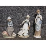 3 Large figures including Lladro etc.