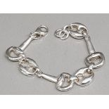 Silver fancy designer style bracelet, 14.7g