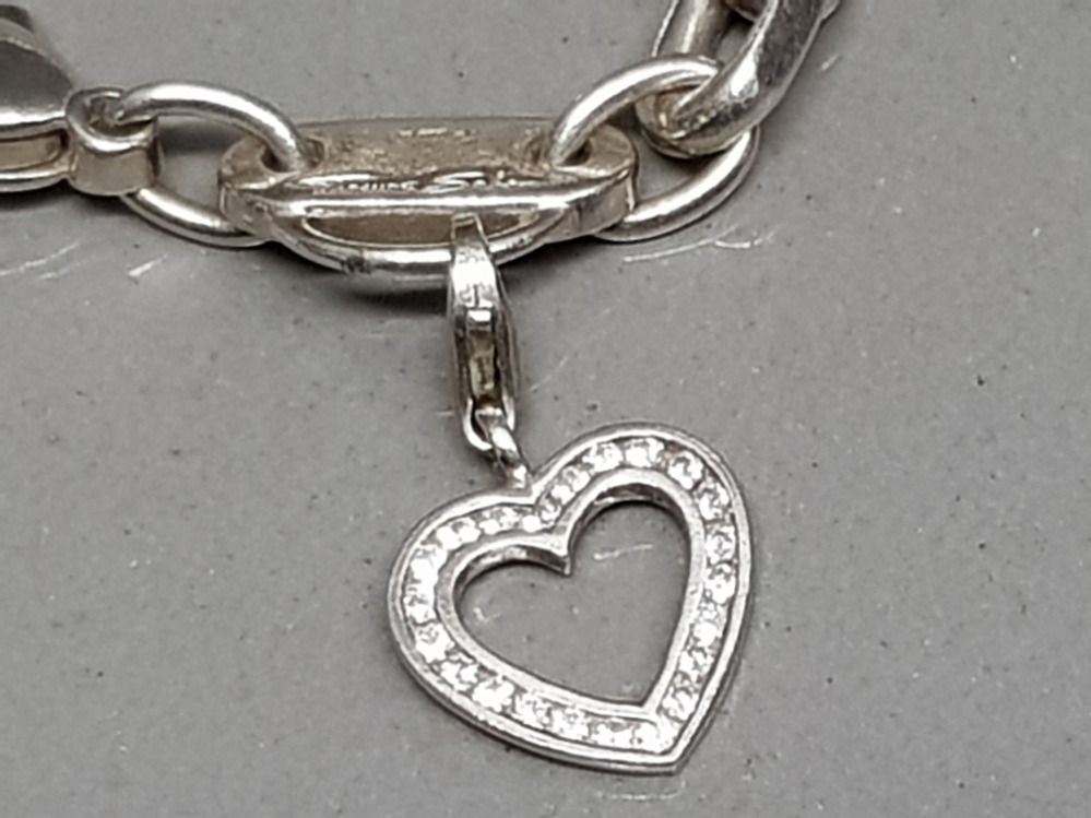 Original Thomas Sabo silver bracelet with heart pendant - 33.1g - Image 2 of 3