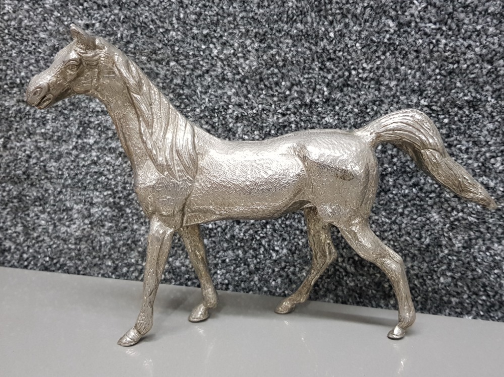 Silver plated horse ornament