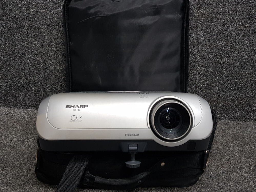 Sharp XR-10S projector with carry case