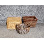 3 wicker baskets