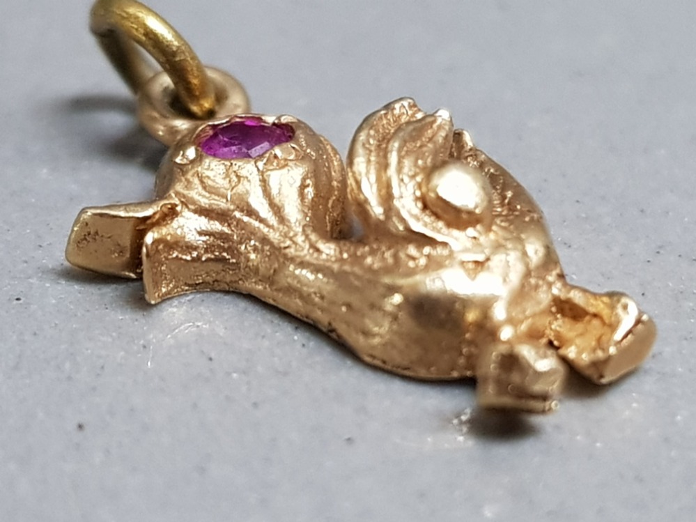 14ct gold duck pendant/charm, 1.1g - Image 2 of 2