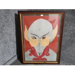 An oil painting by Antoni Sulek sprite figure signed and dated 1987 84 x 59cm