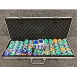 Fosters game on poker chips, cased