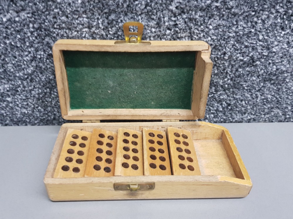 Vintage pocket ammunition wooden box .22 by parker hale