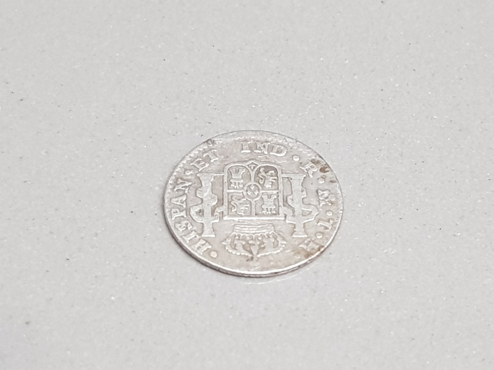 Spanish silver 1806 1/2 real coin Mexico city mint