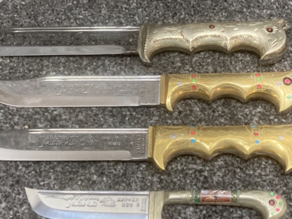 Six oriental decorative daggers with ornate grips - Image 2 of 3