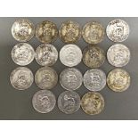 A total of 18 George V silver shilling coins dates range from 1911 to 1918