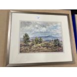 A watercolour by Robert Ernest McCune (1876-1952) “cross fell from Lazenby fell” signed 29 x 37cm