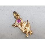 14ct gold duck pendant/charm, 1.1g