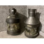 Two metal ship’s lanterns, one by Griffiths & Sons