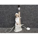 Nao by Lladro table lamp - girl with basket, height 39cm