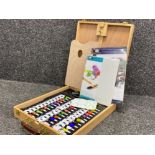 Portable Artists easel accessories box by Royal Langnickel, contains paints, brushes etc