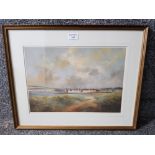 A colour print after Robert Turnbull "Berwick-on-Tweed" no 104/300 signed 28 x 39cm