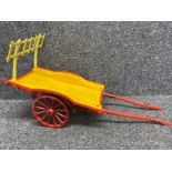 Handmade & hand painted model wooden cart 67cm x 35cm