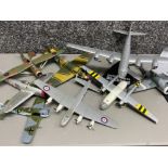 Selection of die cast model military war planes - mainly by Corgi