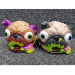 2x Ugglys pet shop electronic sound pug dog puppets, both in good working condition