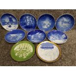 Set of 7 Jule after Copenhagen plates & 2 others (9 in total)