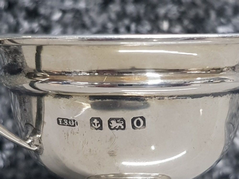 Silver cup Birmingham 1938 by s Greenberg together with 2 silver small dishes Birmingham 1902 by - Image 2 of 5