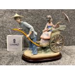 Lladro 1383 ‘A Rickshaw ride’ in good condition with plinth
