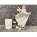 Lladro signed limited edition 1850 ‘Fairy of Butterflies’ with certificate 624/1500 good condition