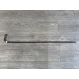 A silver mounted bamboo walking stick