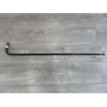 A silver mounted bamboo walking stick