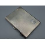 Hallmarked Birmingham silver 1942 cigarette case, 160g