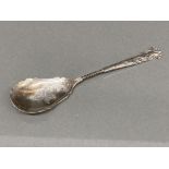 An Edward VII silver caddy spoon by C W Fletcher & Son Ltd, Sheffield 1905 16.2g