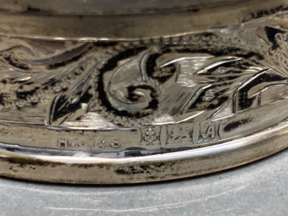 Two silver napkin rings hallmarked for Birmingham, with engraved initials 46.7g - Image 3 of 3