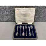 A set of six George V silver coffee spoons by Cooper Brothers & Sons Ltd, Sheffield 1923 45.8g